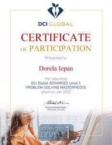 ADV L1_Certificate DCIG_Dorela Iepan Certificat de Participare