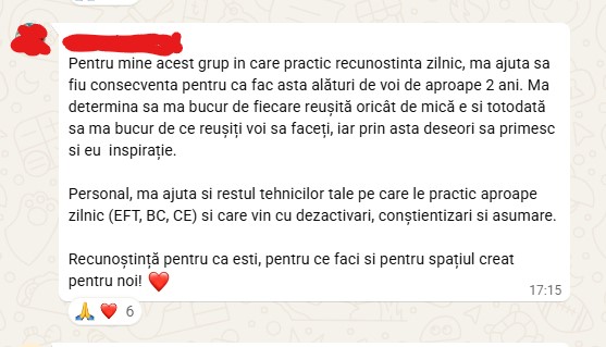 Știu foarte bine ce îmi face bine. Și tot nu fac întotdeauna. 1 testimonial